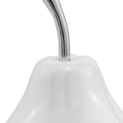White Medium  Pear Shaped Aluminum Accent Home Decor HomeRoots