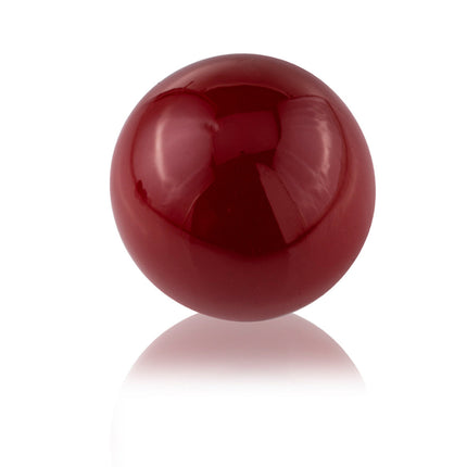 Set of Two 3" Red Aluminum Decorative Orbs HomeRoots