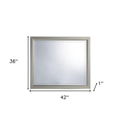 36" Silver Framed Dresser Mount Mirror HomeRoots