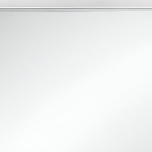 34" White Wood Framed Accent Mirror