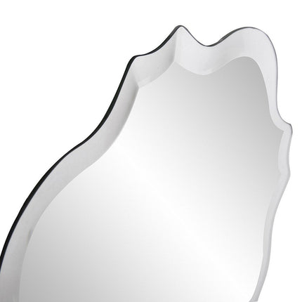 16" Gray Abstract Unframed Accent Mirror HomeRoots