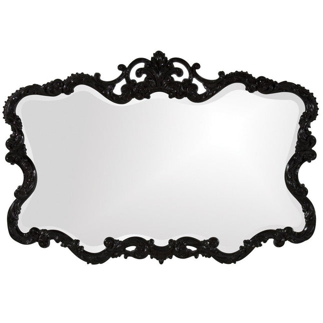 27" Black Ornate Scroll Framed Accent Mirror HomeRoots