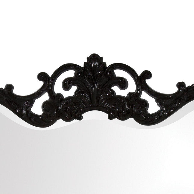 27" Black Ornate Scroll Framed Accent Mirror HomeRoots