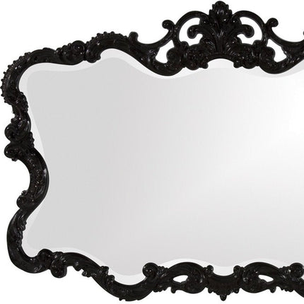 27" Black Ornate Scroll Framed Accent Mirror HomeRoots