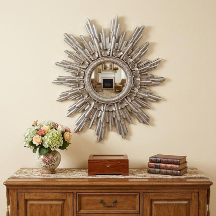 Oval Antiqued Silver Leaf Finish Mirror HomeRoots