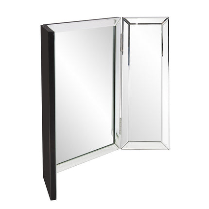21" Gray Freestanding Framed Makeup Shaving Tabletop Mirror HomeRoots