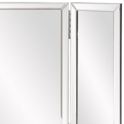 21" Gray Freestanding Framed Makeup Shaving Tabletop Mirror HomeRoots