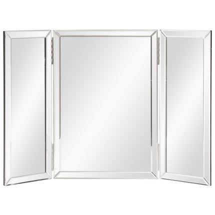 21" Gray Freestanding Framed Makeup Shaving Tabletop Mirror HomeRoots