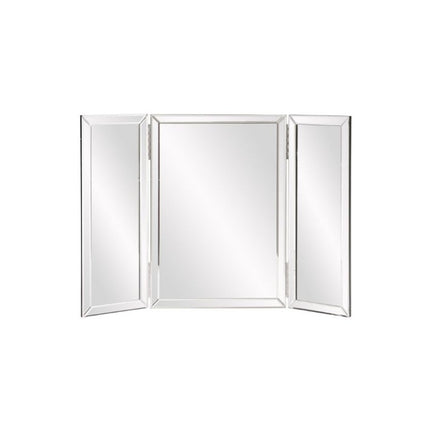 21" Gray Freestanding Framed Makeup Shaving Tabletop Mirror HomeRoots