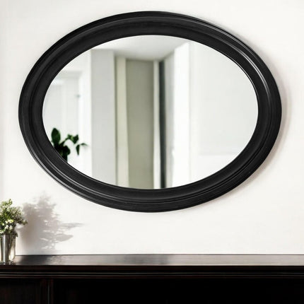 33" Black Oval Framed Accent Mirror HomeRoots