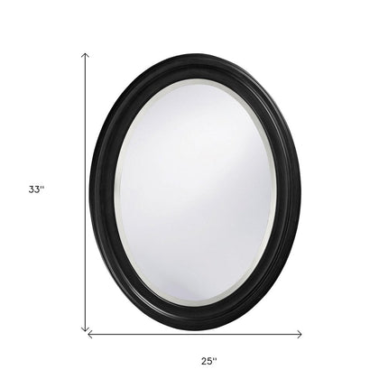 33" Black Oval Framed Accent Mirror HomeRoots