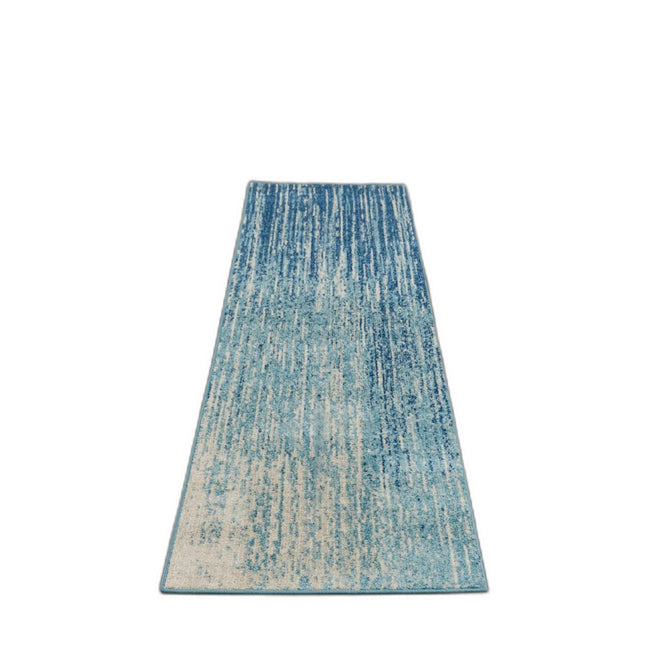 10' Blue And Ivory Abstract Runner Rug HomeRoots