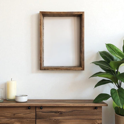 10" x 10" Gray Solid Wood Hanging Picture Frame HomeRoots