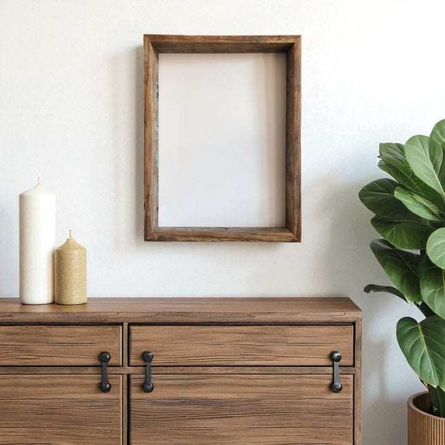 12" x 12" Gray Solid Wood Hanging Picture Frame HomeRoots