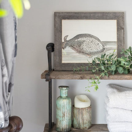 10" x 10" Gray Solid Wood Hanging Picture Frame HomeRoots