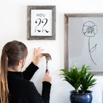 10" x 10" Gray Solid Wood Hanging Picture Frame HomeRoots