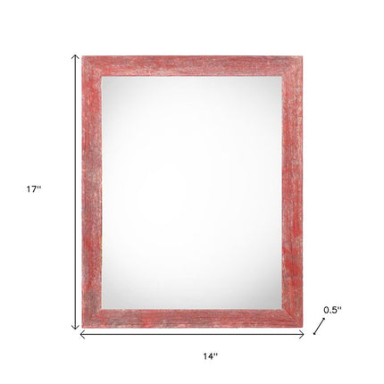 11" x 14" Red Solid Wood Hanging Picture Frame HomeRoots