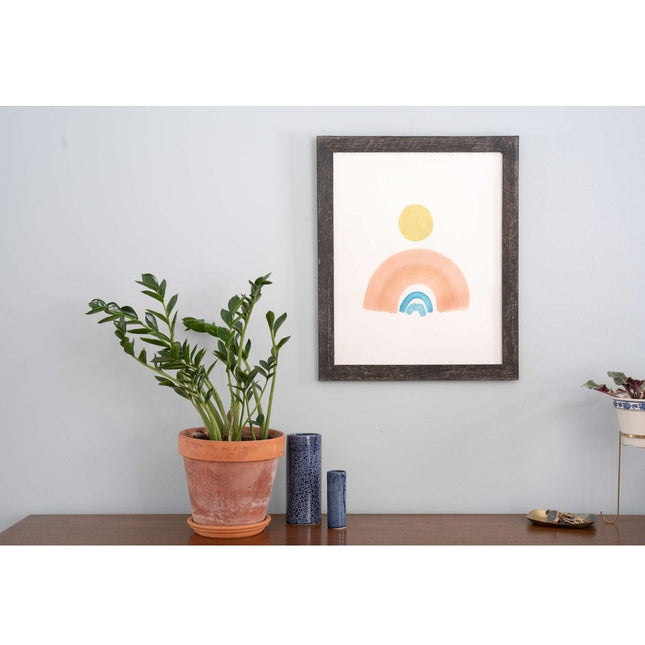 11" x 17" Black Solid Wood Hanging Picture Frame HomeRoots