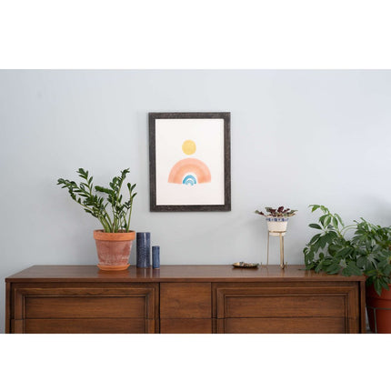 11" x 17" Black Solid Wood Hanging Picture Frame HomeRoots