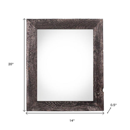 11" x 17" Black Solid Wood Hanging Picture Frame HomeRoots