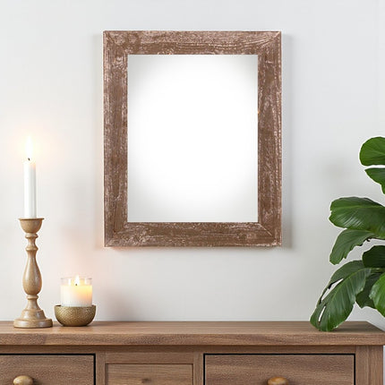 12" x 18" Brown Solid Wood Hanging Picture Frame HomeRoots