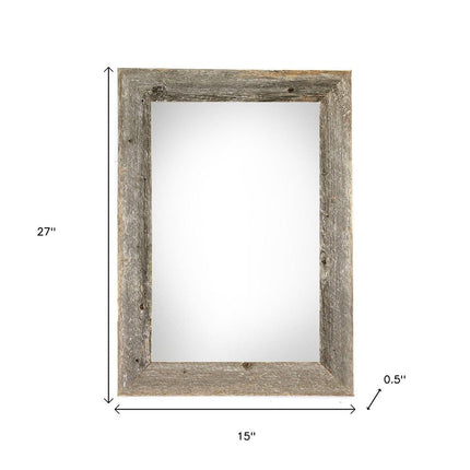 12" x 24" Gray Solid Wood Hanging Picture Frame HomeRoots