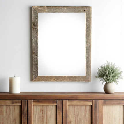 22" x 24" Gray Solid Wood Hanging Picture Frame HomeRoots