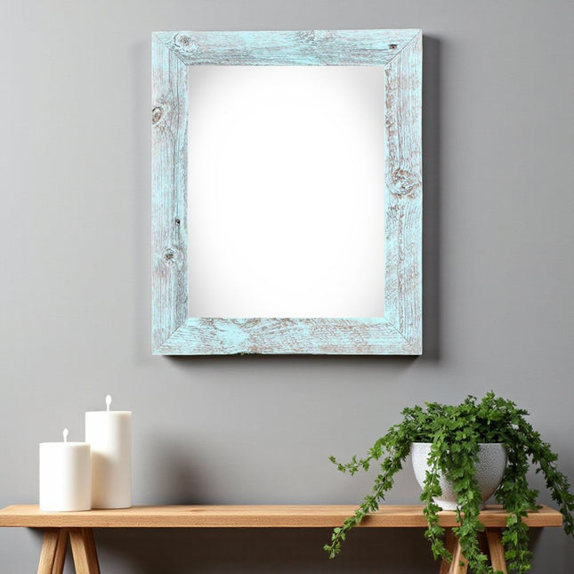 24" x 30" Blue Solid Wood Hanging Picture Frame HomeRoots