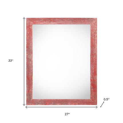 24" x 30" Red Wood Hanging Picture Frame HomeRoots