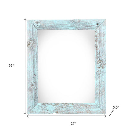 24" x 36" Blue Wood Hanging Picture Frame HomeRoots