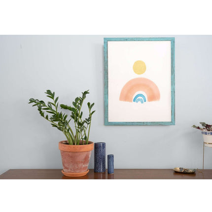 9" x 12" Blue Solid Wood Hanging Picture Frame HomeRoots