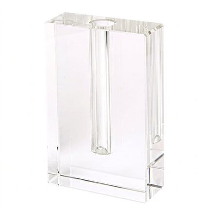 6" Clear Square Crystal Glass Table Vase HomeRoots