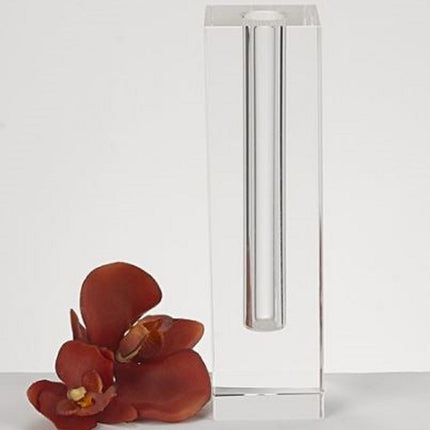 10" Clear Cylinder Crystal Glass Table Vase HomeRoots