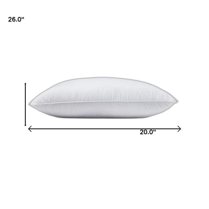 Set Of 2 Lux Sateen Down Alternative Standard Size Medium Pillows HomeRoots