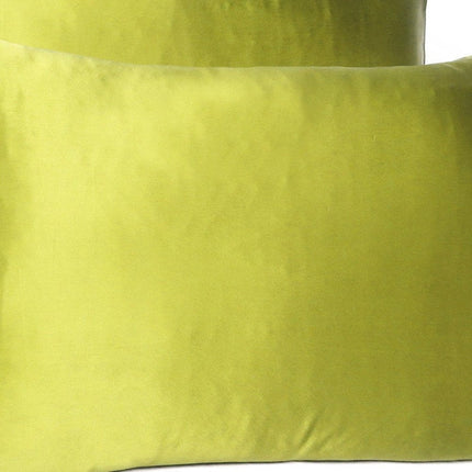 Lemongrass Dreamy Set Of 2 Silky Satin King Pillowcases HomeRoots