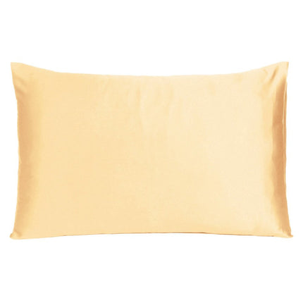 Pale Peach Dreamy Set Of 2 Silky Satin King Pillowcases HomeRoots