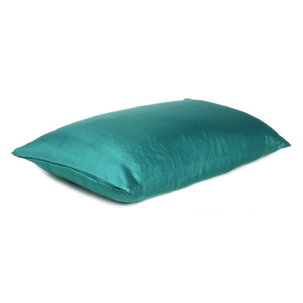 Teal Dreamy Set Of 2 Silky Satin King Pillowcases HomeRoots