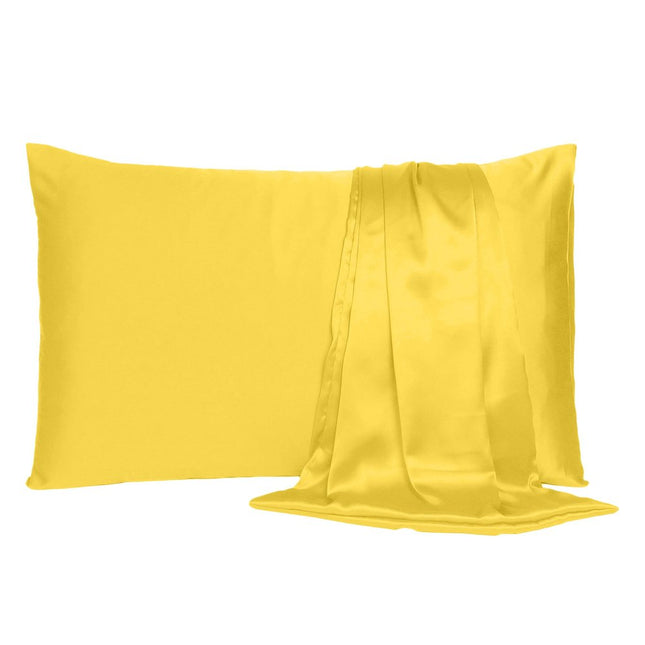 Lemon Dreamy Set Of 2 Silky Satin Standard Pillowcases HomeRoots