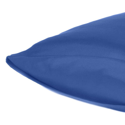 Navy Blue Dreamy Set Of 2 Silky Satin Standard Pillowcases HomeRoots