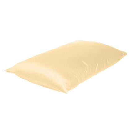 Pale Peach Dreamy Set Of 2 Silky Satin Standard Pillowcases HomeRoots