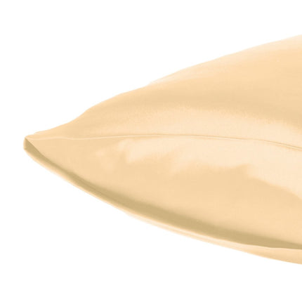 Pale Peach Dreamy Set Of 2 Silky Satin Standard Pillowcases HomeRoots