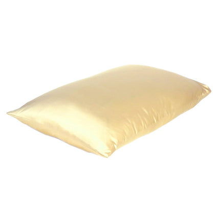 Pale Yellow Dreamy Set Of 2 Silky Satin Queen Pillowcases HomeRoots