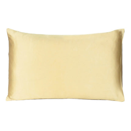 Gold Dreamy Set Of 2 Silky Satin Queen Pillowcases HomeRoots