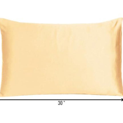 Pale Peach Dreamy Set Of 2 Silky Satin Queen Pillowcases HomeRoots
