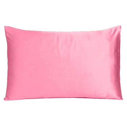 Pink Rose Dreamy Set Of 2 Silky Satin Queen Pillowcases HomeRoots