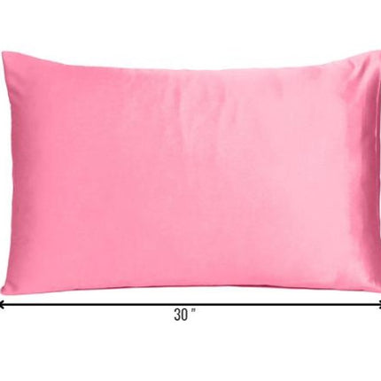 Pink Rose Dreamy Set Of 2 Silky Satin Queen Pillowcases HomeRoots