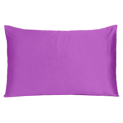 Purple Merlot Dreamy Set Of 2 Silky Satin Queen Pillowcases HomeRoots
