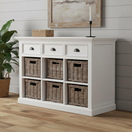 Modern Farmhouse Buffet Server With Basket Set HomeRoots