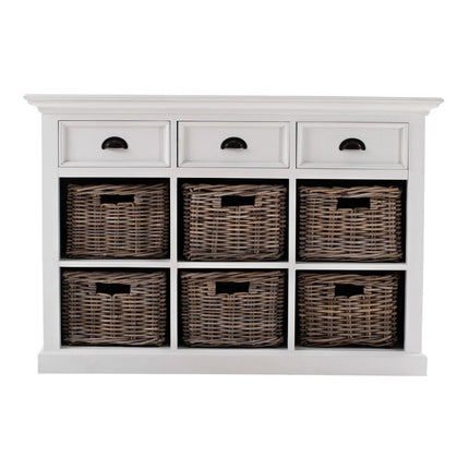Modern Farmhouse Buffet Server With Basket Set HomeRoots