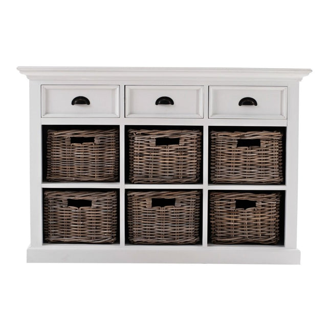 Modern Farmhouse Buffet Server With Basket Set HomeRoots